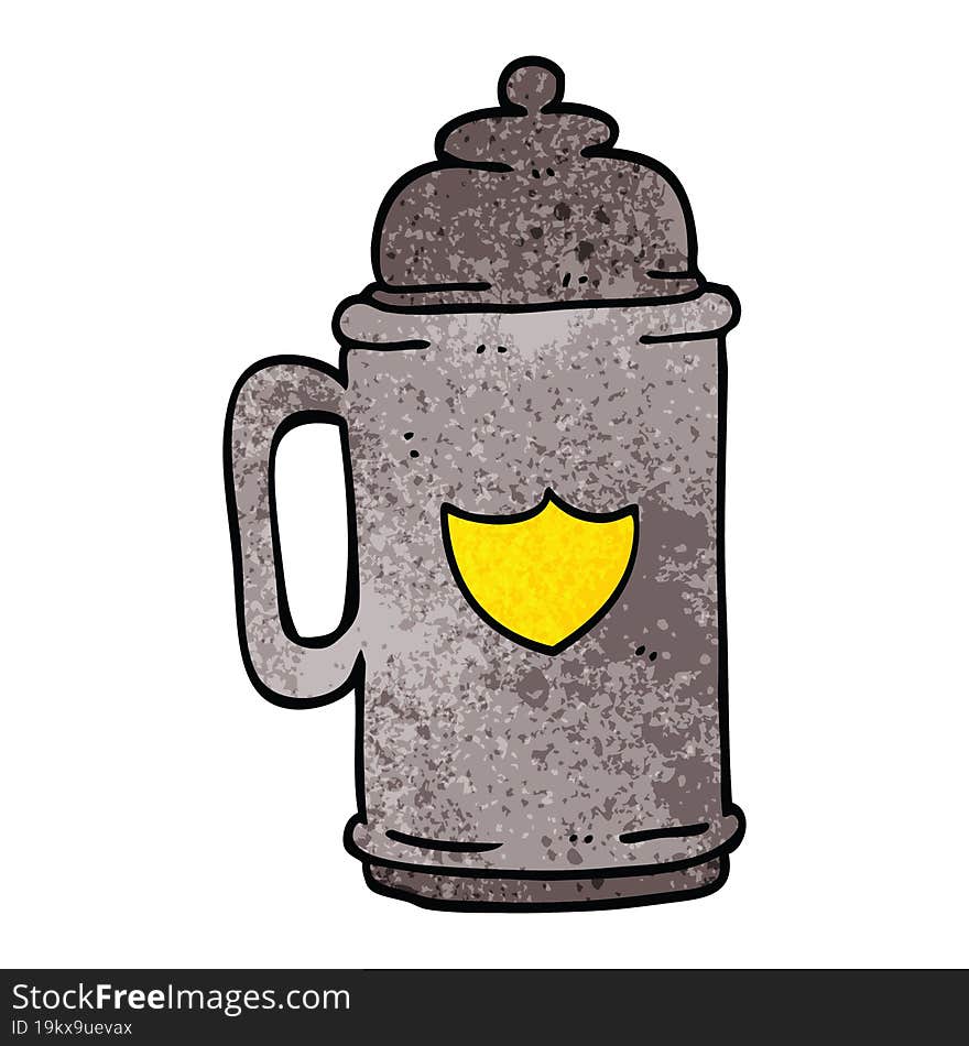 cartoon doodle traditional beer tankard