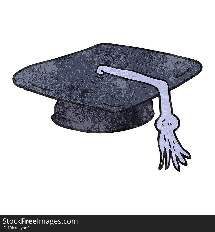 textured cartoon graduation cap