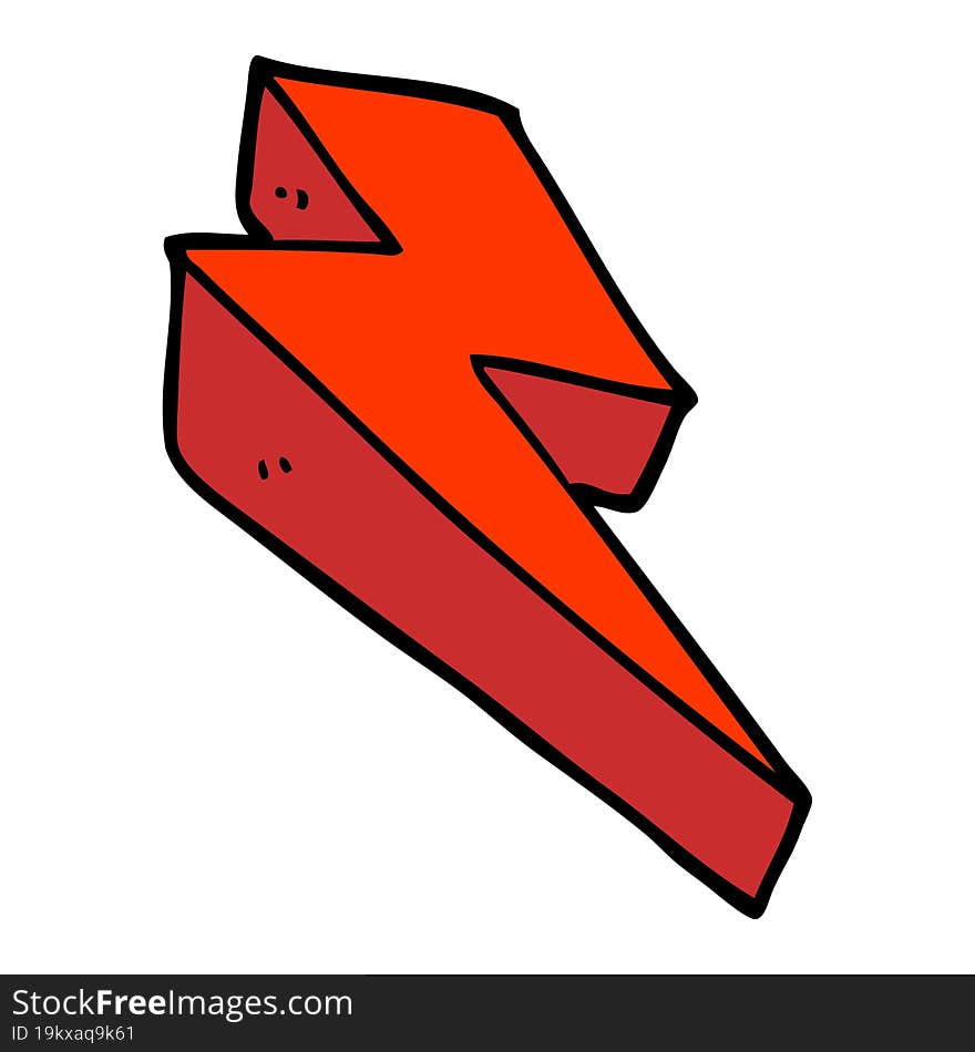 cartoon doodle fire bolt