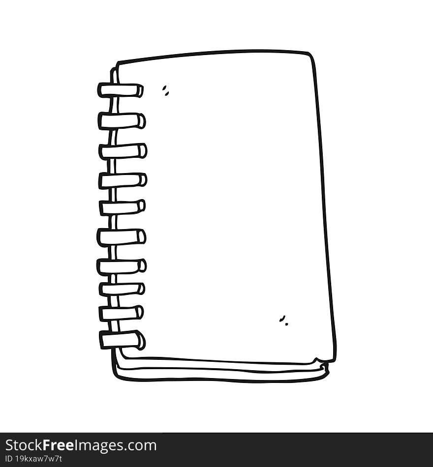 Black And White Cartoon Note Book