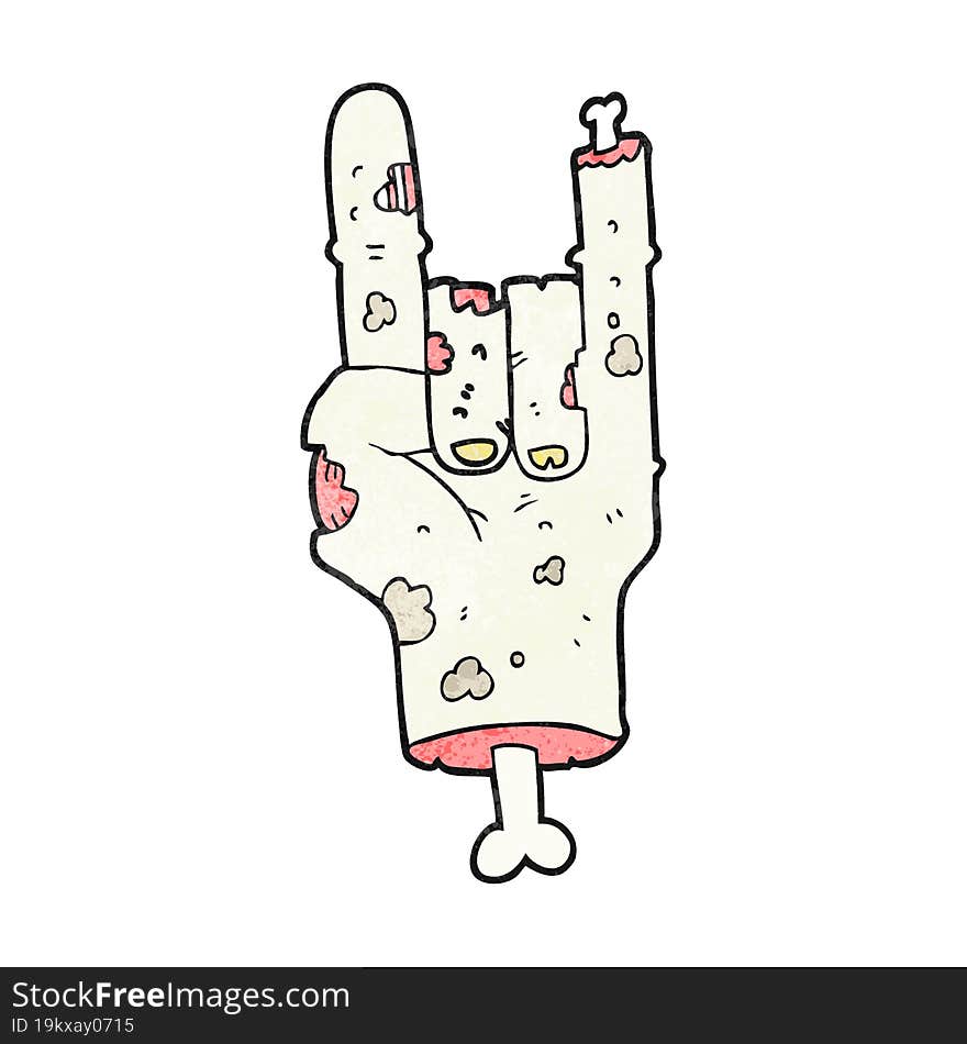 textured cartoon zombie hand