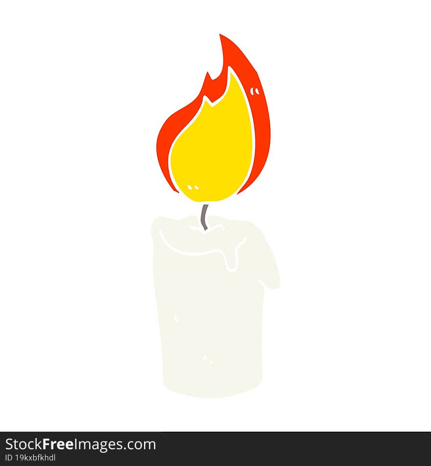 flat color style cartoon candle