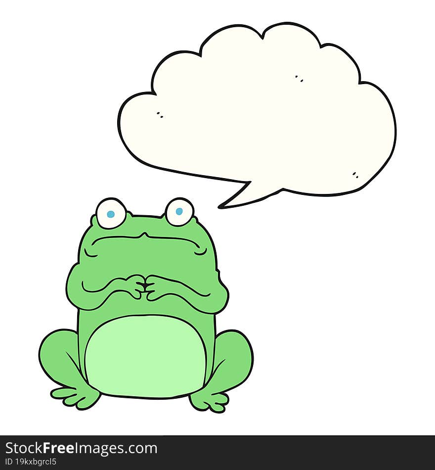 speech bubble cartoon nervous frog