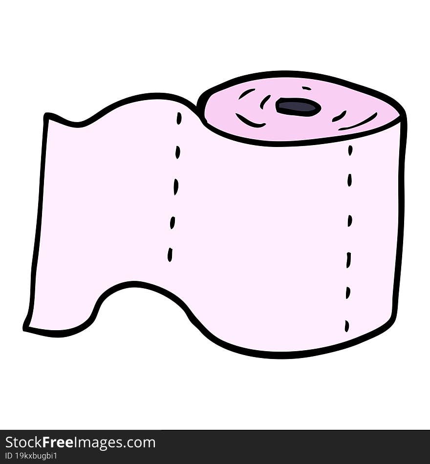 cartoon doodle toilet roll