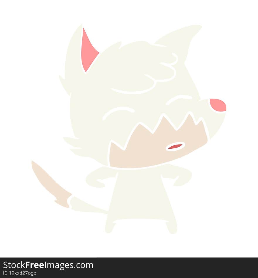 flat color style cartoon fox