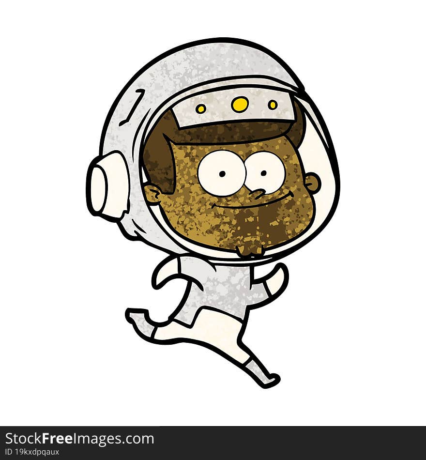 happy astronaut cartoon. happy astronaut cartoon