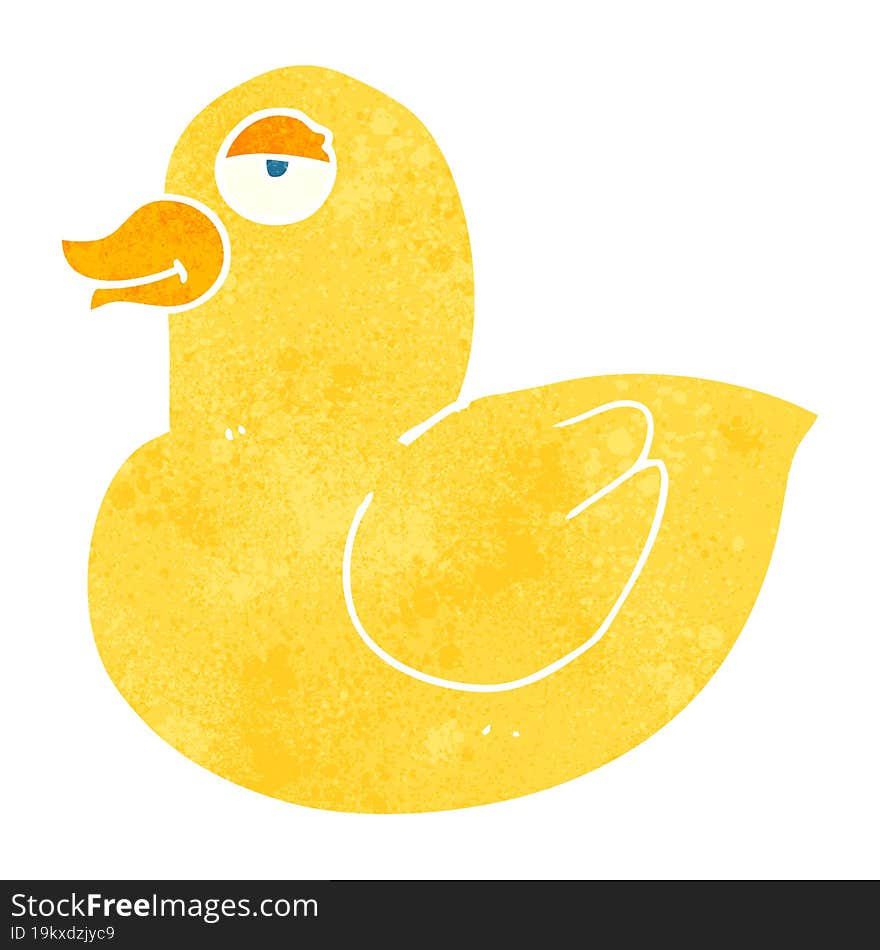 retro cartoon duck