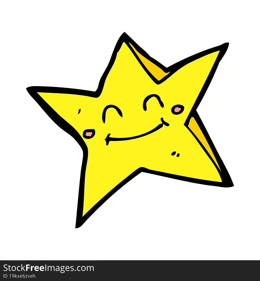 Cartoon Happy Star Character