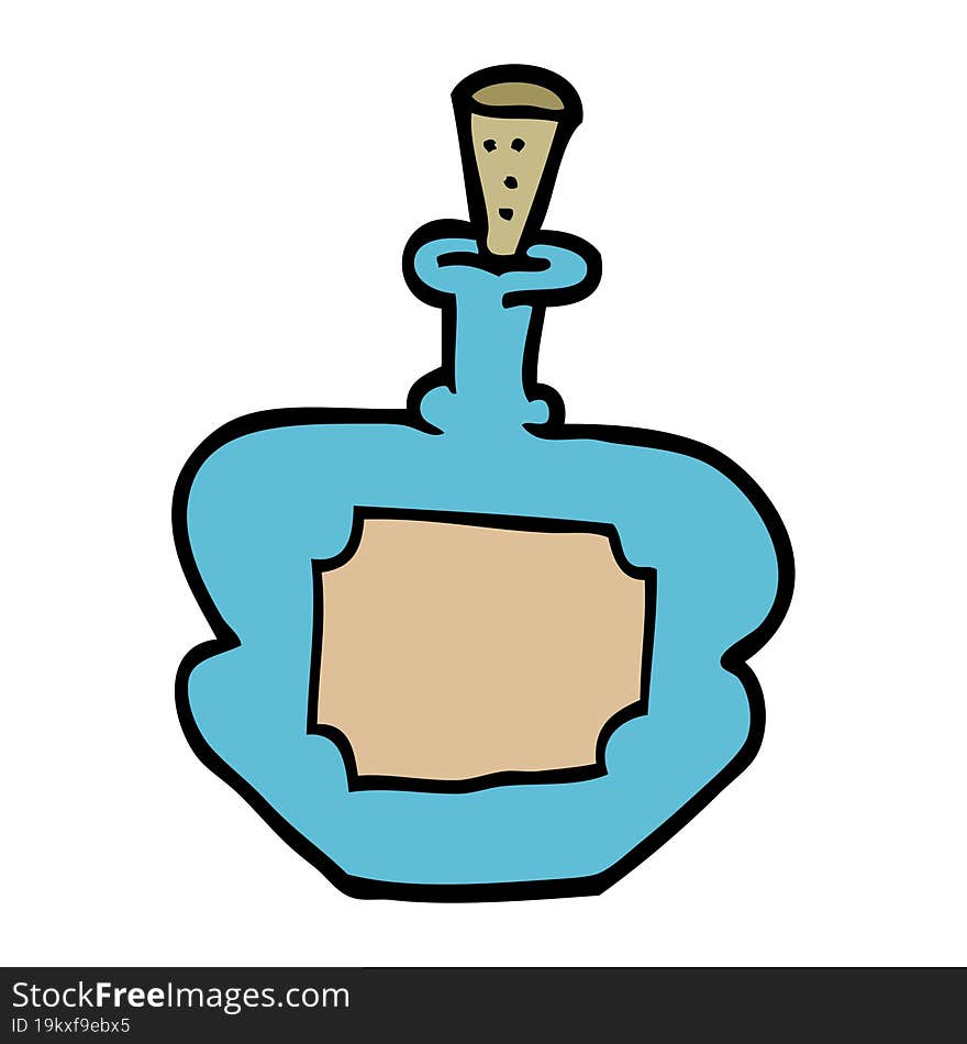 cartoon doodle perfume bottle