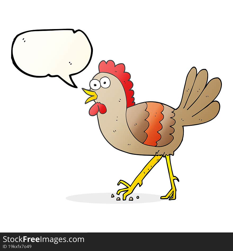 speech bubble cartoon chicken