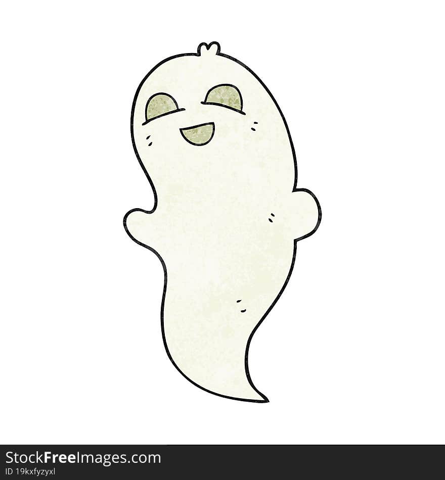 textured cartoon halloween ghost