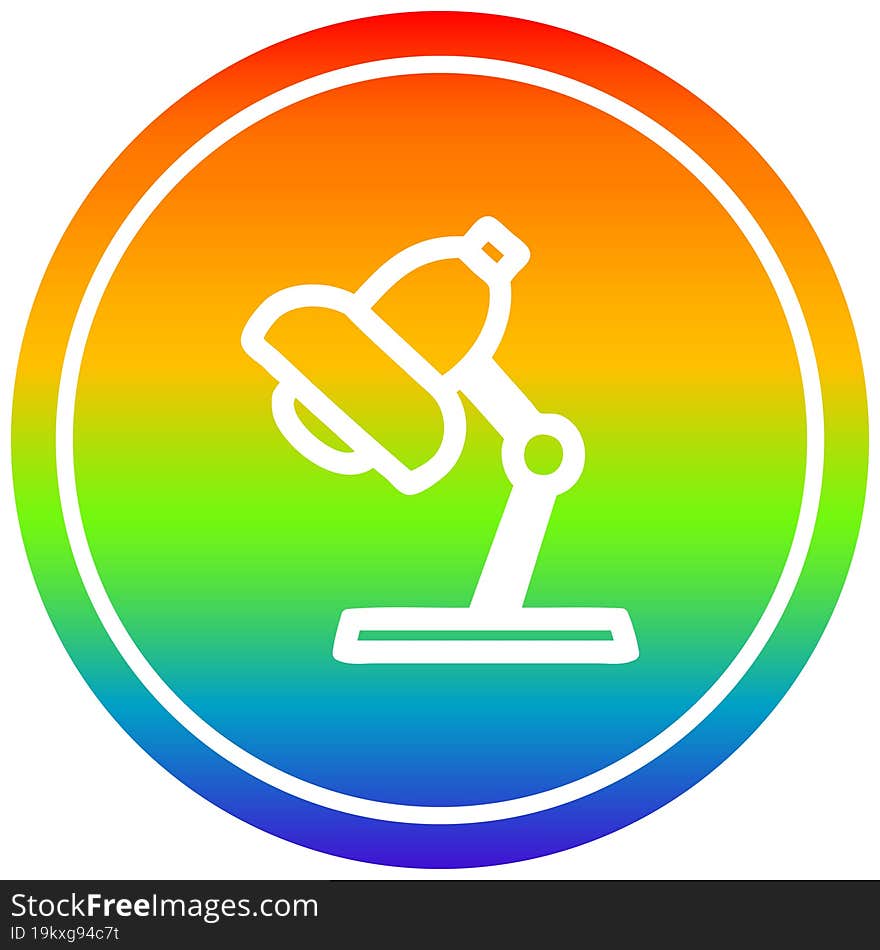 Work Lamp Circular In Rainbow Spectrum