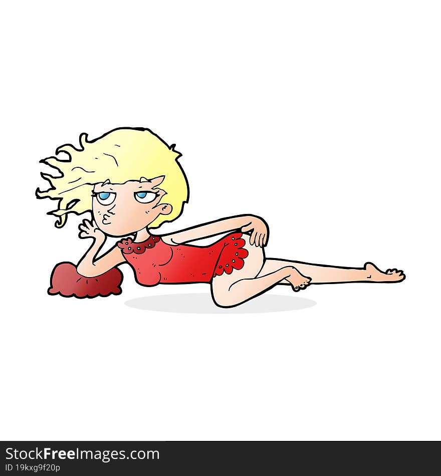 Cartoon Woman In Sexy Pose