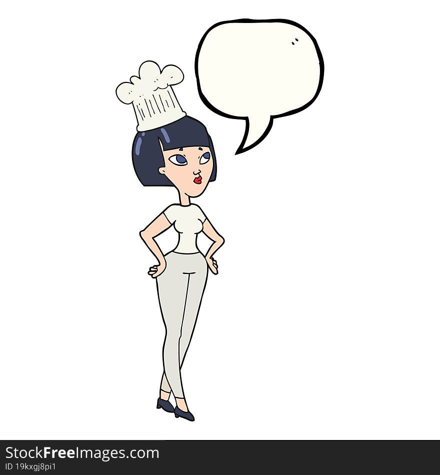 speech bubble cartoon chef