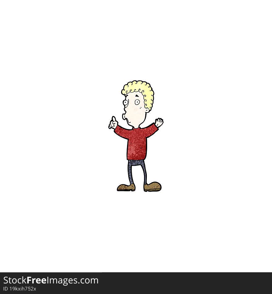 Cartoon Man With Idea