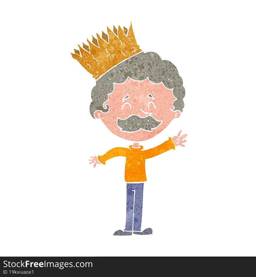 cartoon person wearing crown