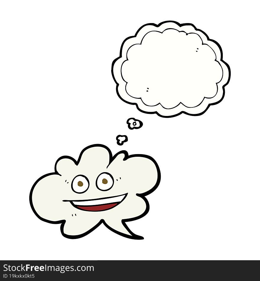 thought bubble cartoon cloud thought bubble with face