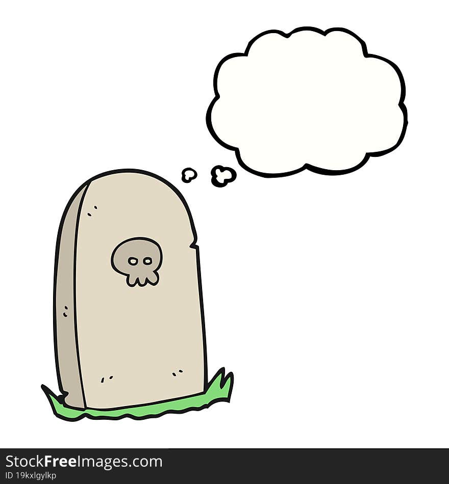 thought bubble cartoon grave