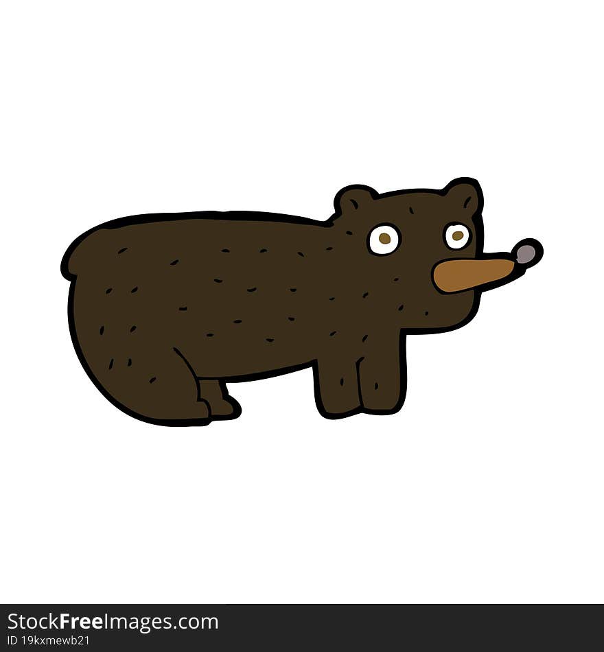 funny cartoon black bear