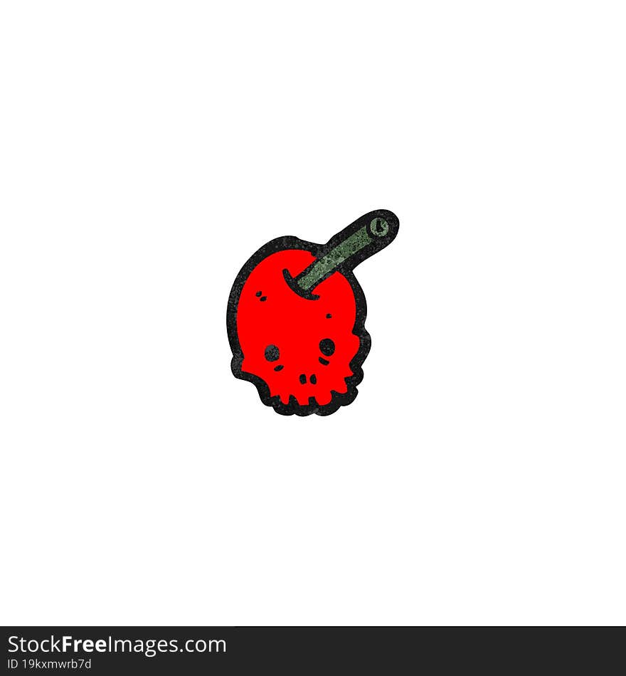 cartoon cherry skull