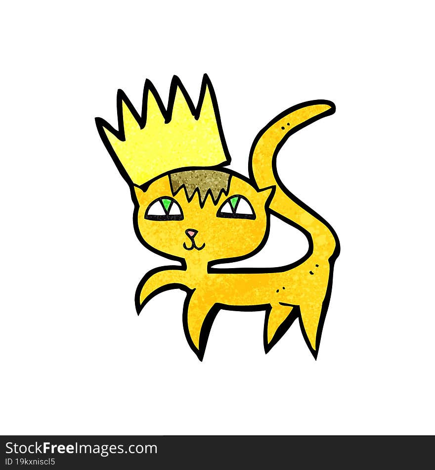 cartoon cat with crown