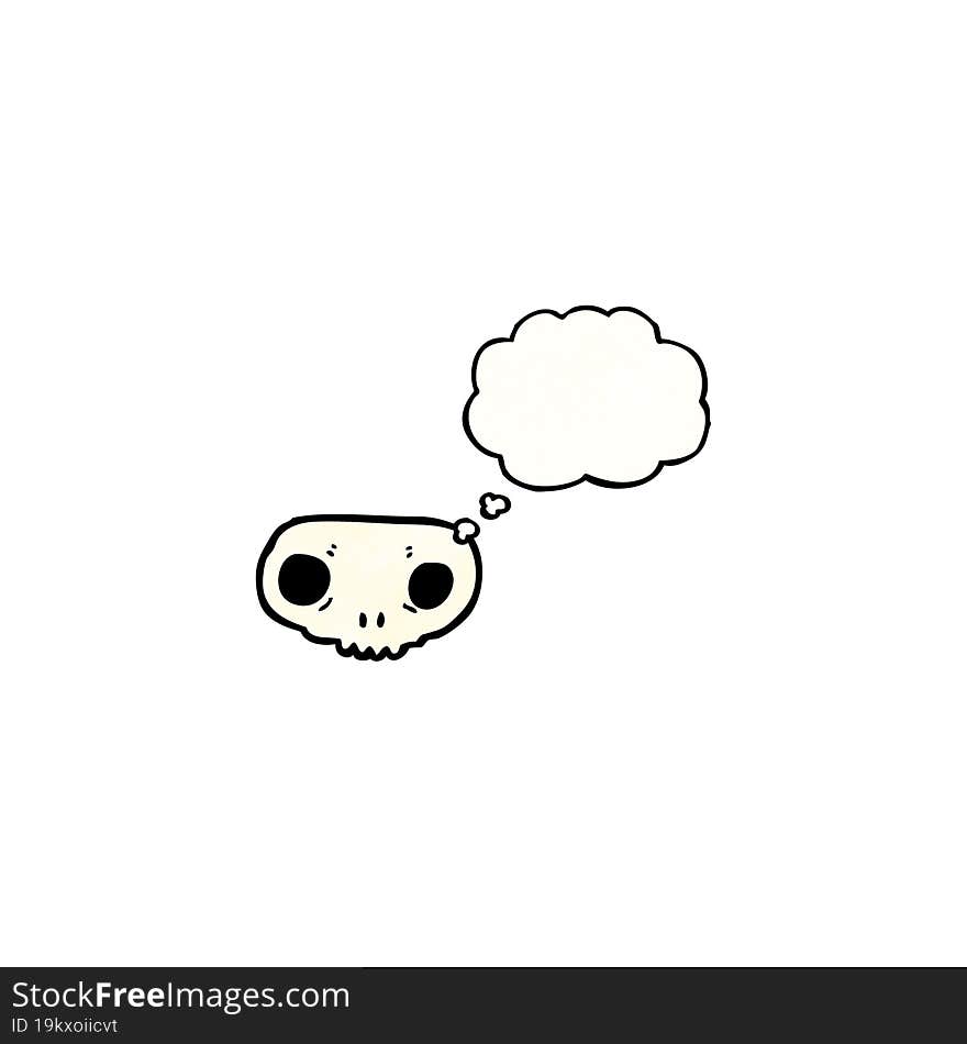 Funny Skull Symbol Cartoon