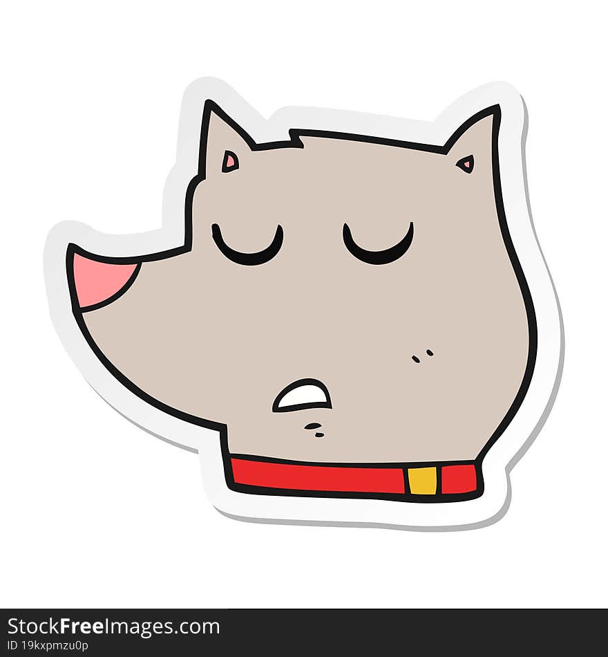 sticker of a cartoon dog