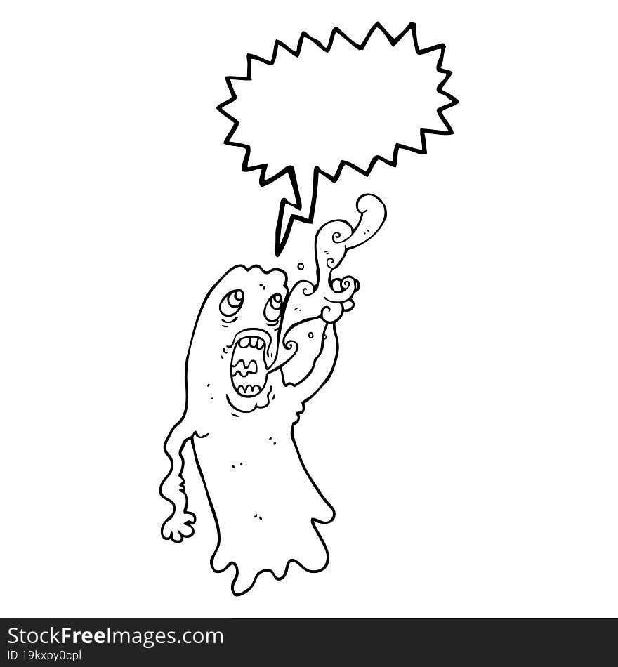 speech bubble cartoon ghost