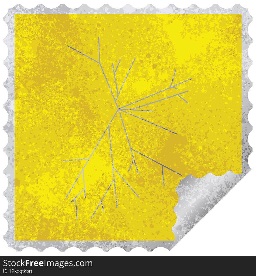 cracked screen graphic vector illustration square sticker stamp