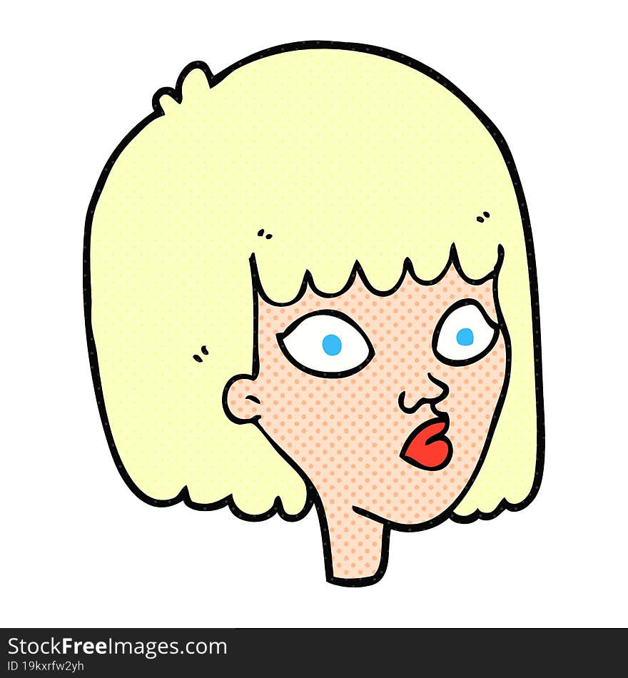 Cartoon Female Face