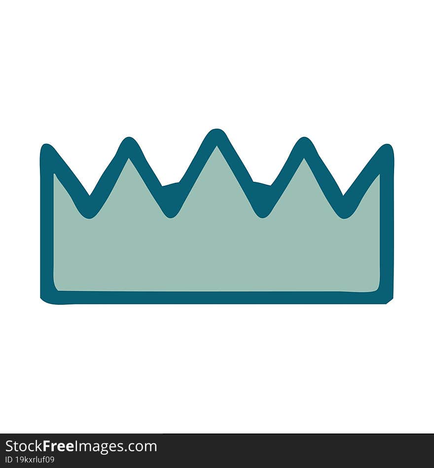 tattoo style icon of a crown