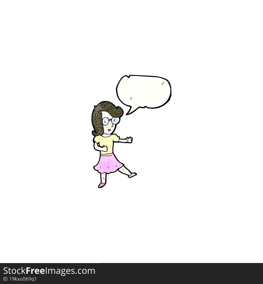 Cartoon Woman Dancing