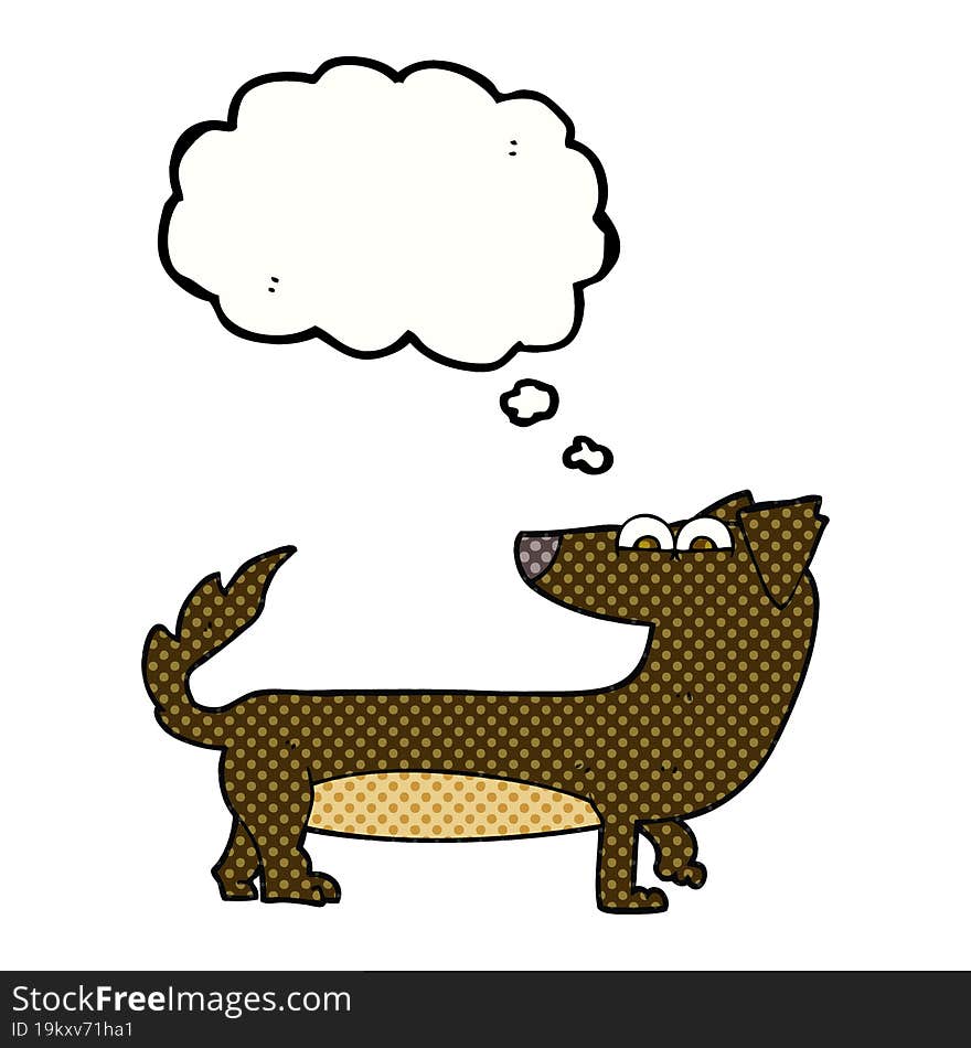 Thought Bubble Cartoon Dog