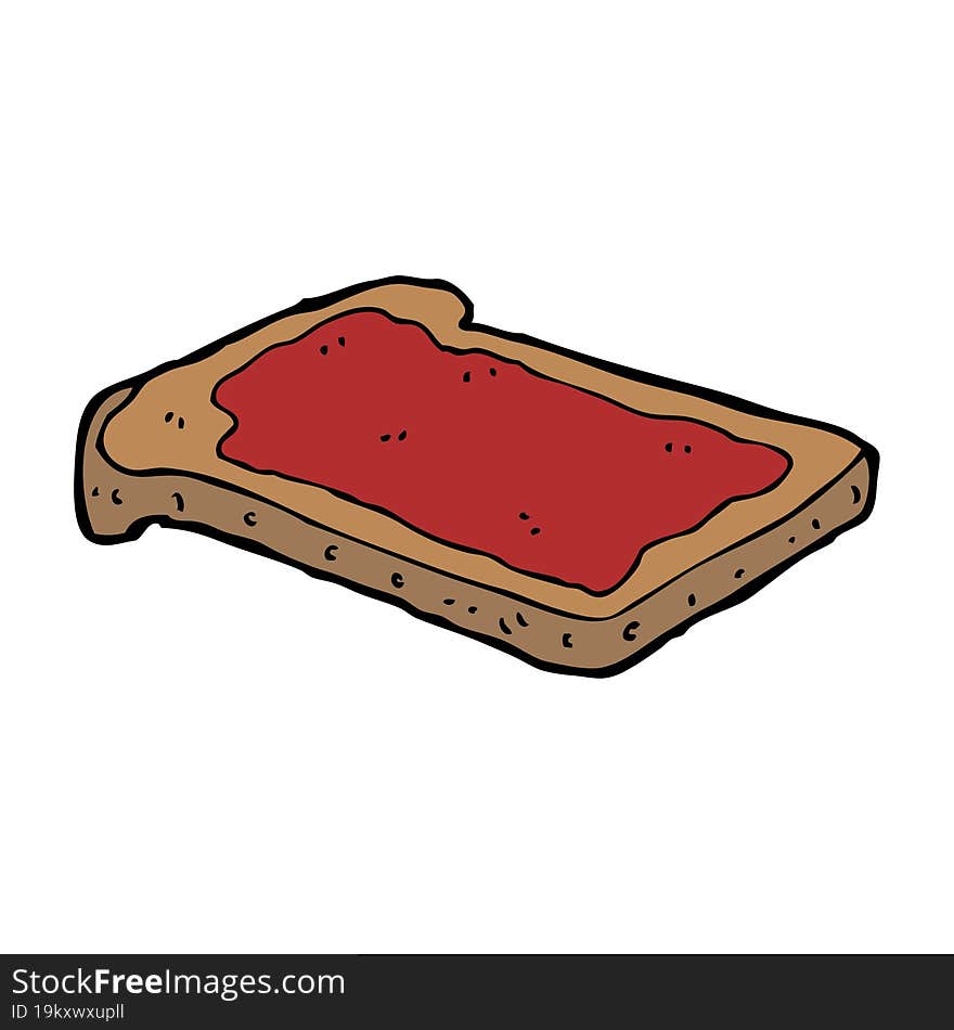 cartoon jam on toast