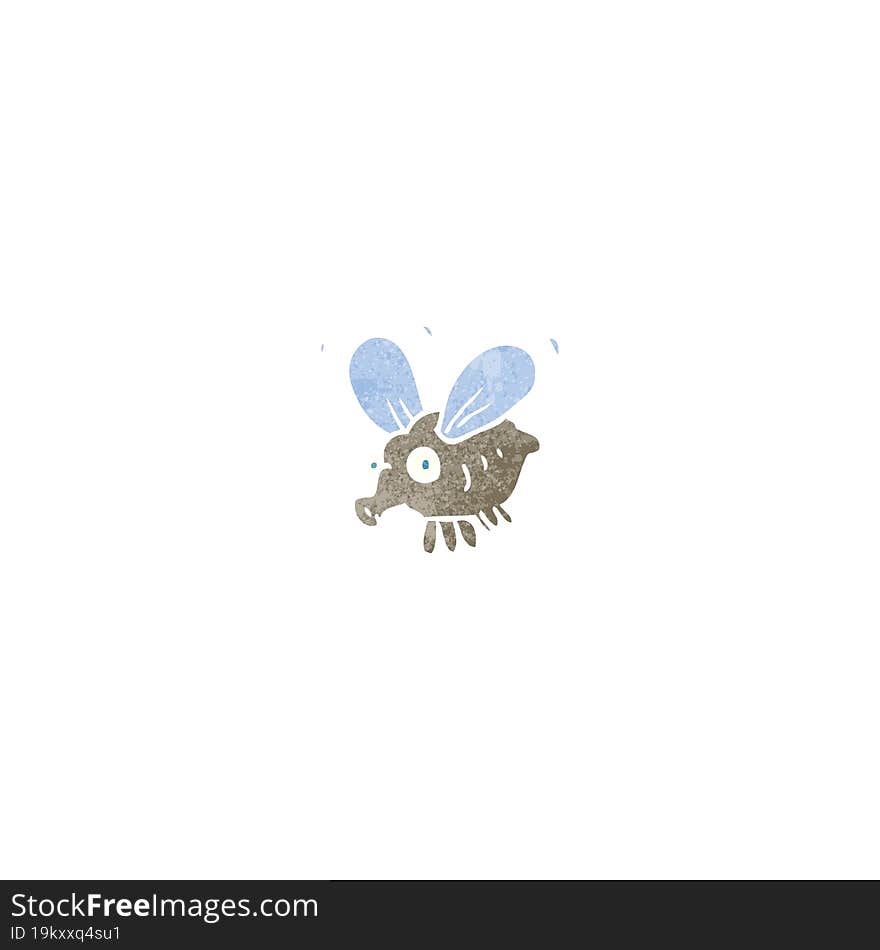 retro cartoon fly