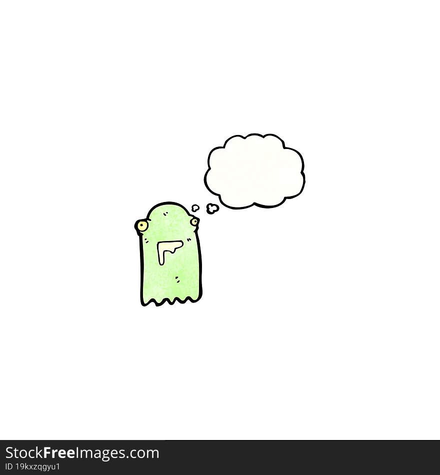 green ghost cartoon