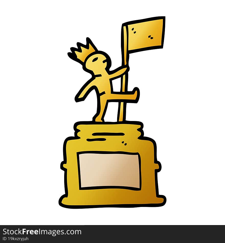 Cartoon Doodle Monument Statue