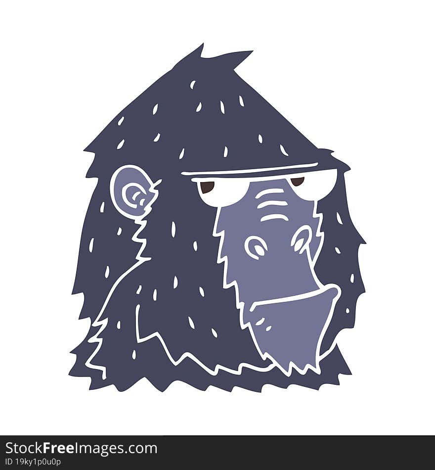 flat color style cartoon gorilla. flat color style cartoon gorilla