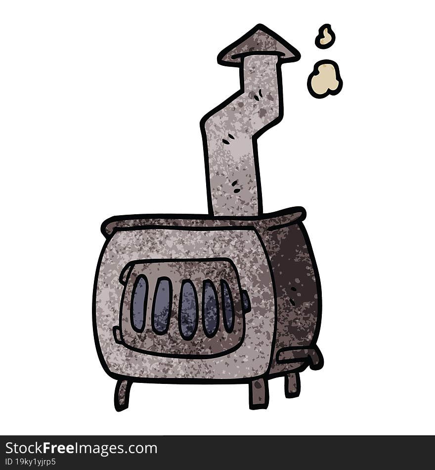 cartoon doodle old wood burner