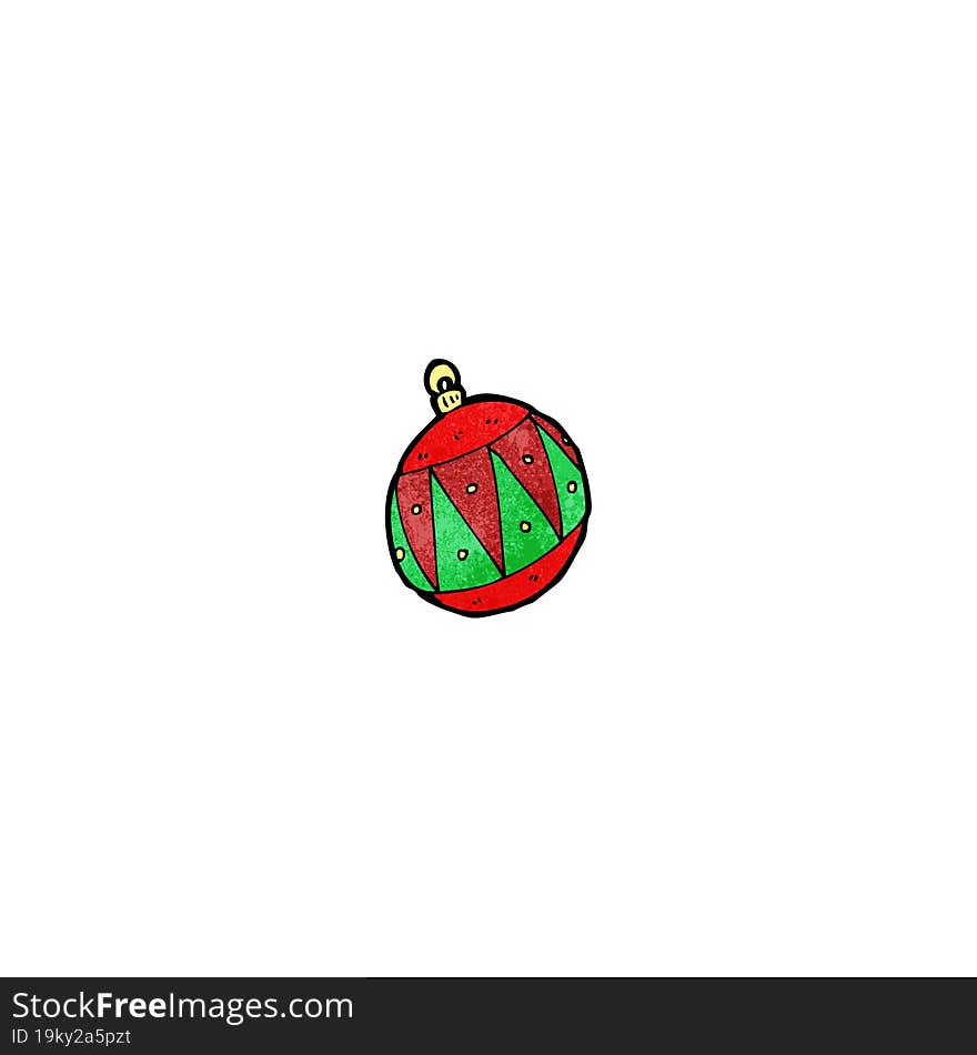 cartoon christmas bauble