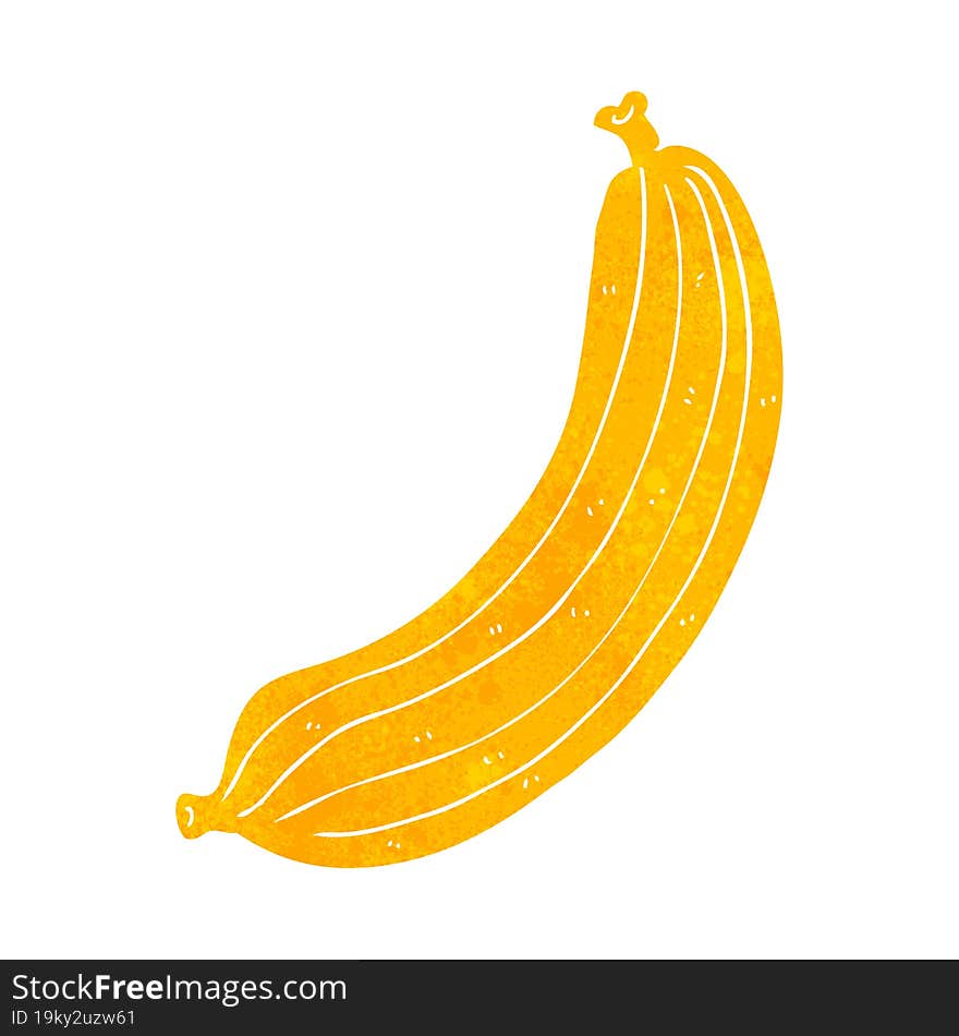 freehand retro cartoon banana