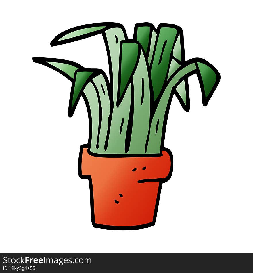 cartoon doodle indoor plant