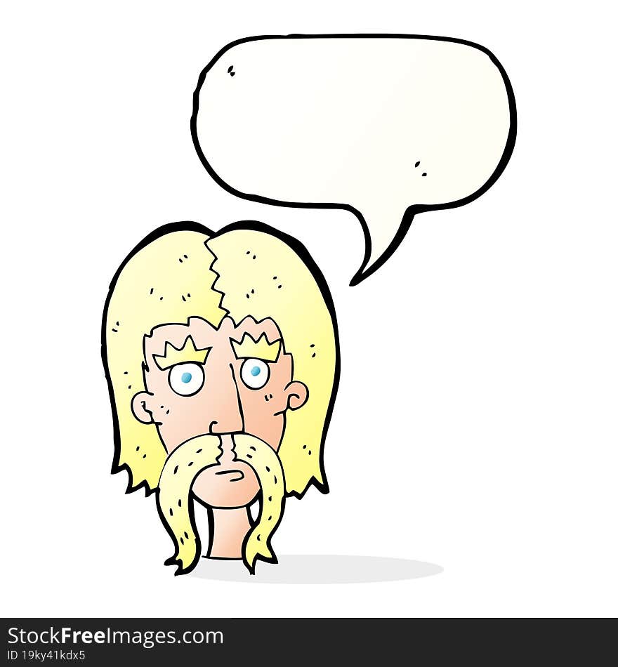 cartoon man with long mustache with speech bubble