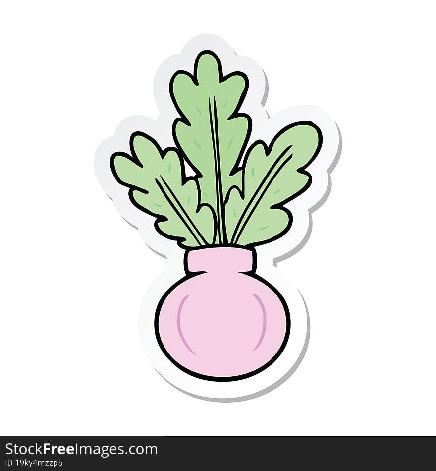 sticker of a plant in vase