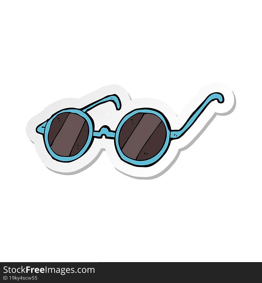 sticker of a cartoon sunglasses