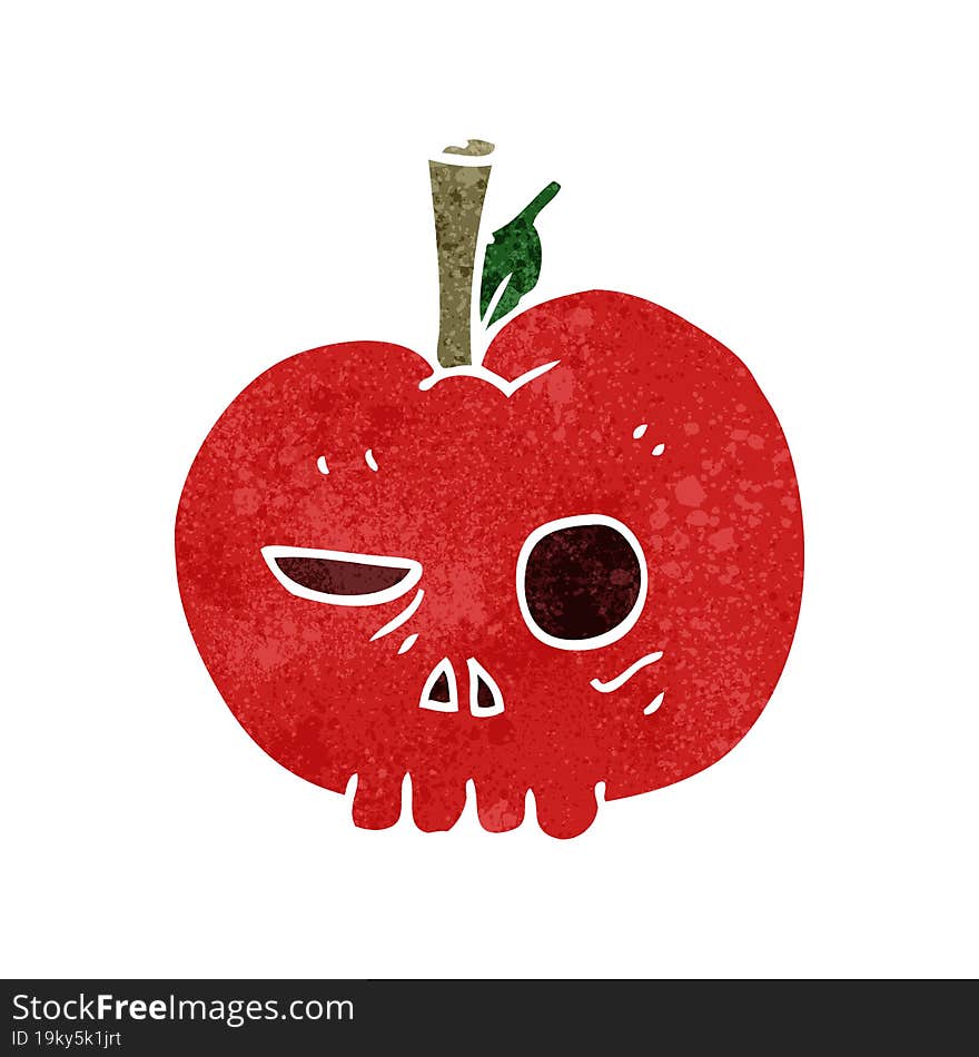 retro cartoon poison apple