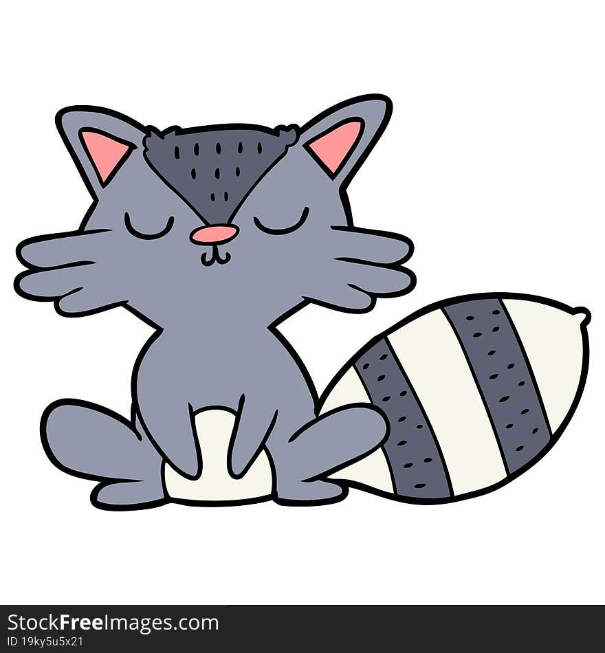 cute cartoon raccoon. cute cartoon raccoon