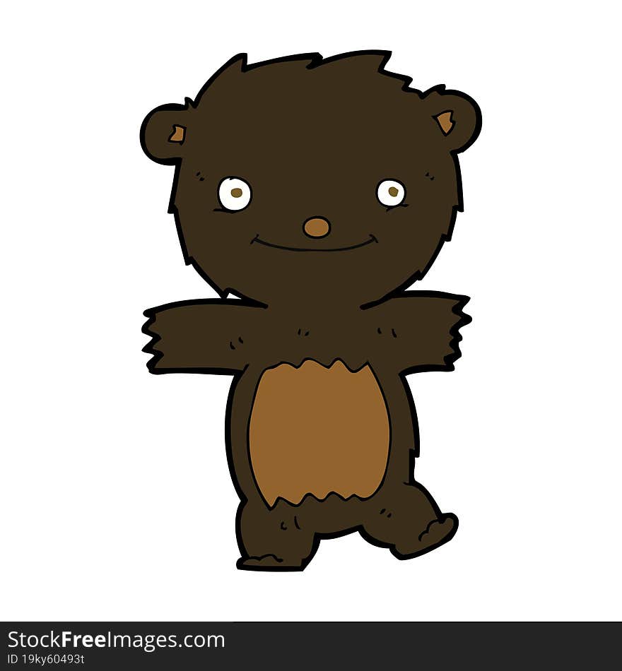 cartoon black bear cub