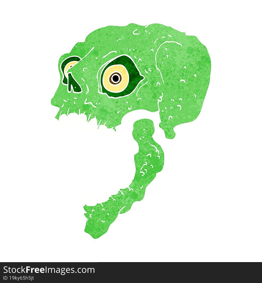 cartoon scary skull