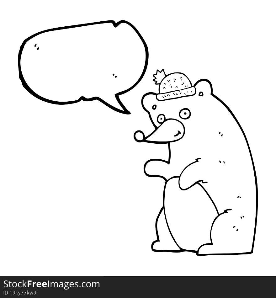 Speech Bubble Cartoon Bear